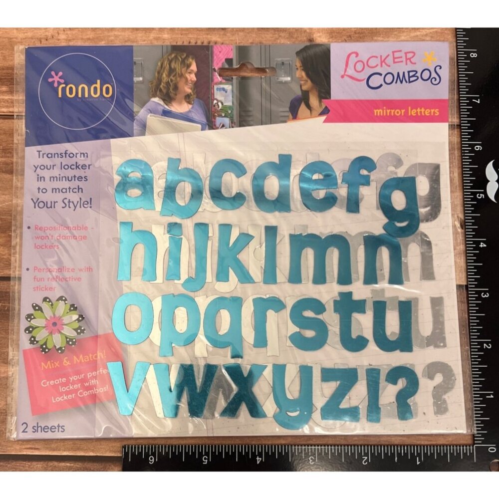 Locker Combos Mirror Letters Alphabet Set By Rondo 923862E